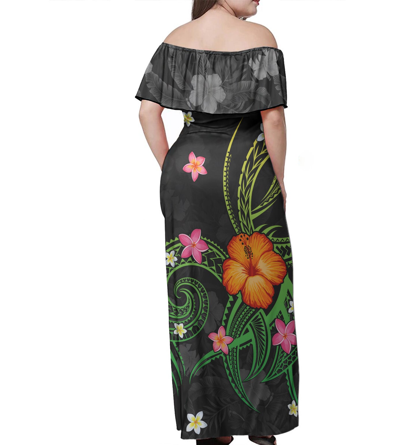 Hawaii Custom Personalised Woman Off Shoulder Long Dress Legend of Hawaii