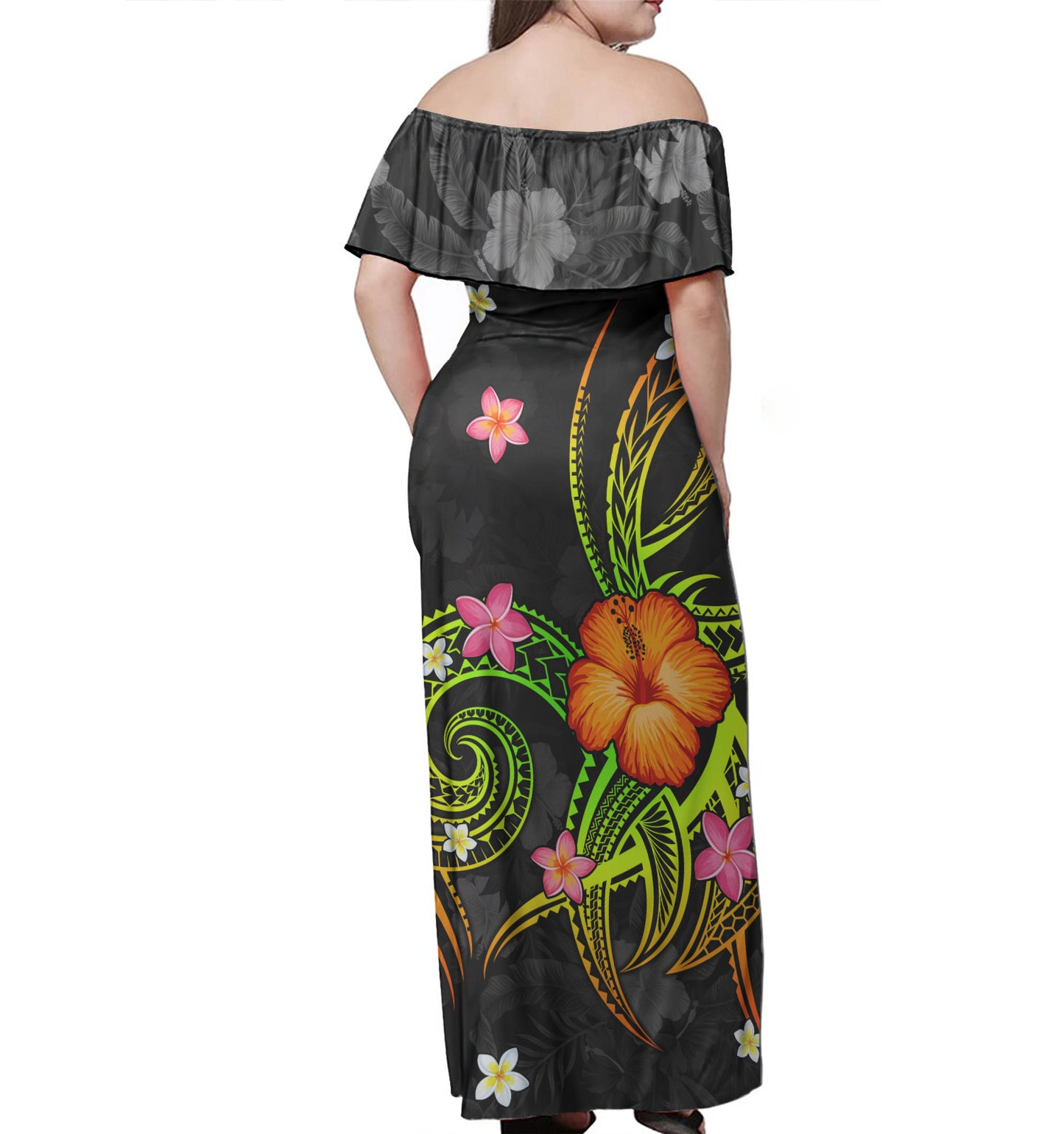 Hawaii Custom Personalised Woman Off Shoulder Long Dress Legend of Hawaii