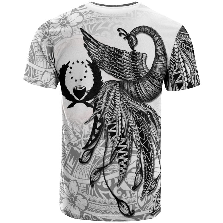 Pohnpei Custom Personalised T-Shirt - Polynesian Phoenix Bird, Fairytales Bird Black
