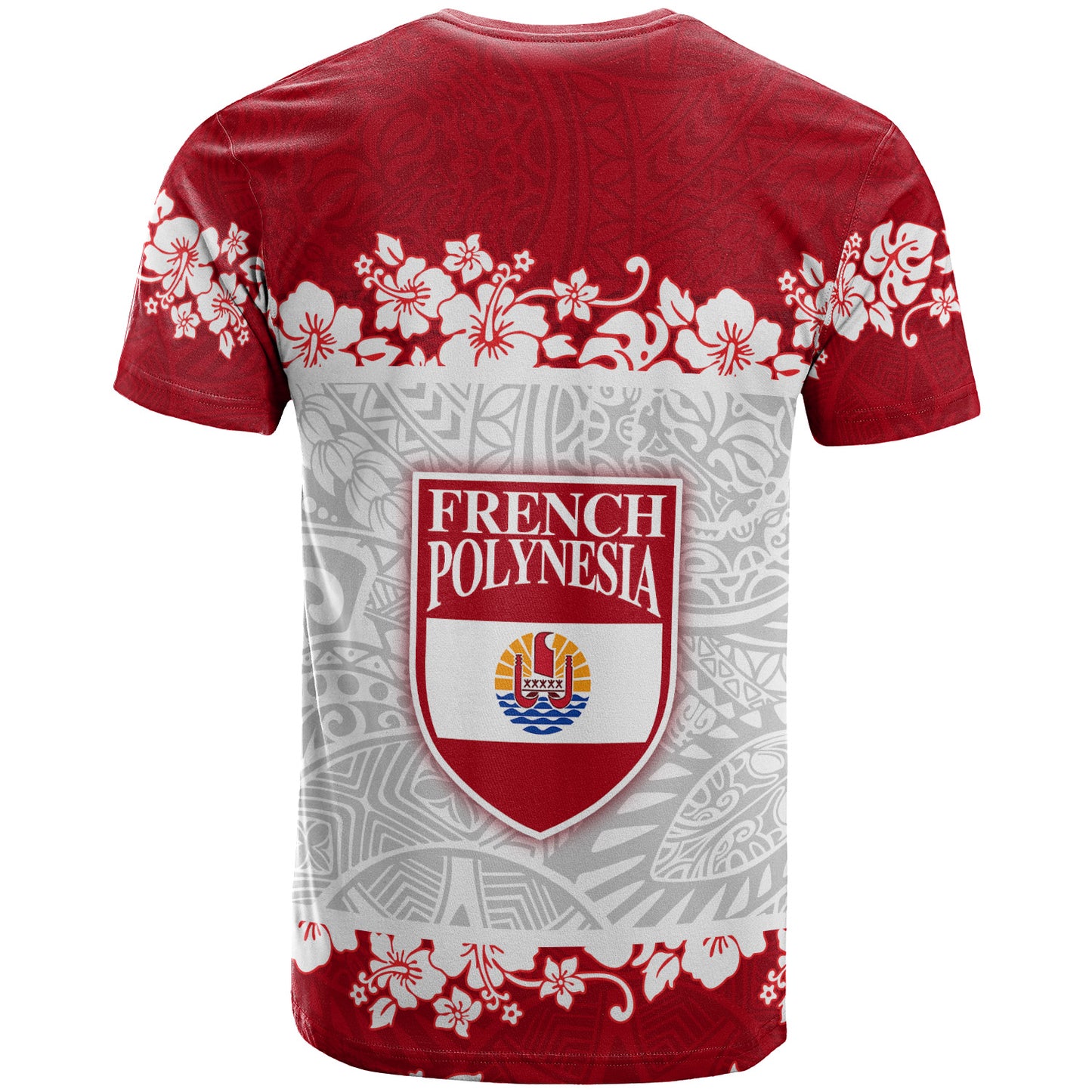 French Polynesia T-Shirt Seal With Plumeria Flowers Polynesia Patterns