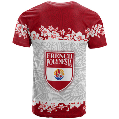 French Polynesia T-Shirt Seal With Plumeria Flowers Polynesia Patterns