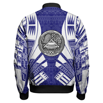 American Samoa Bomber Jackets - Polynesian Tattoo Flag