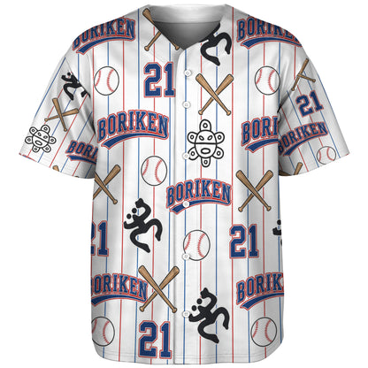 Puerto Rico Baseball Shirt Boriken Taino Diamond Pride