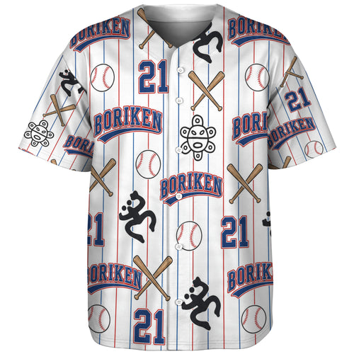 Puerto Rico Baseball Shirt Boriken Taino Diamond Pride