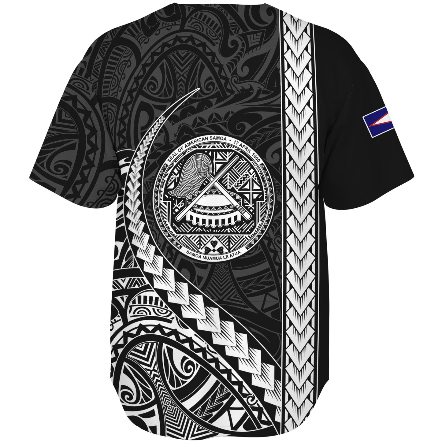 American Samoa Baseball Shirt Samoa Tribal Polynesian Coat Of Arms