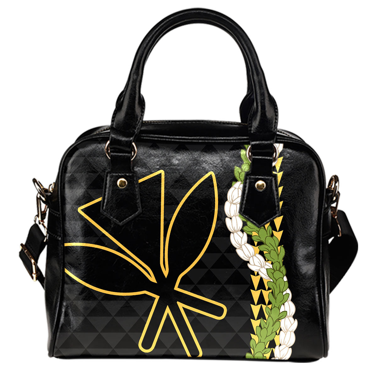 Kanaka Shoulder Handbag Kanaka Maoli Puakenikeni Maile Flower Lei