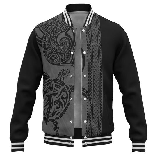Hawaii Baseball Jacket Polynesia Tribal Turtle Tattoo