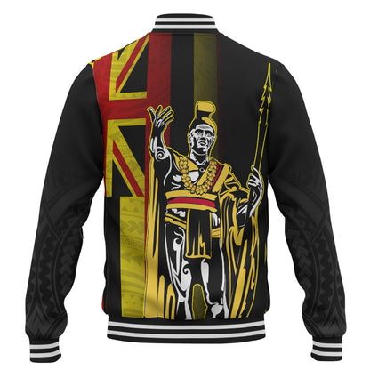 Hawaii Baseball Jacket King Kamehameha Gold Flag Island Royalty Style