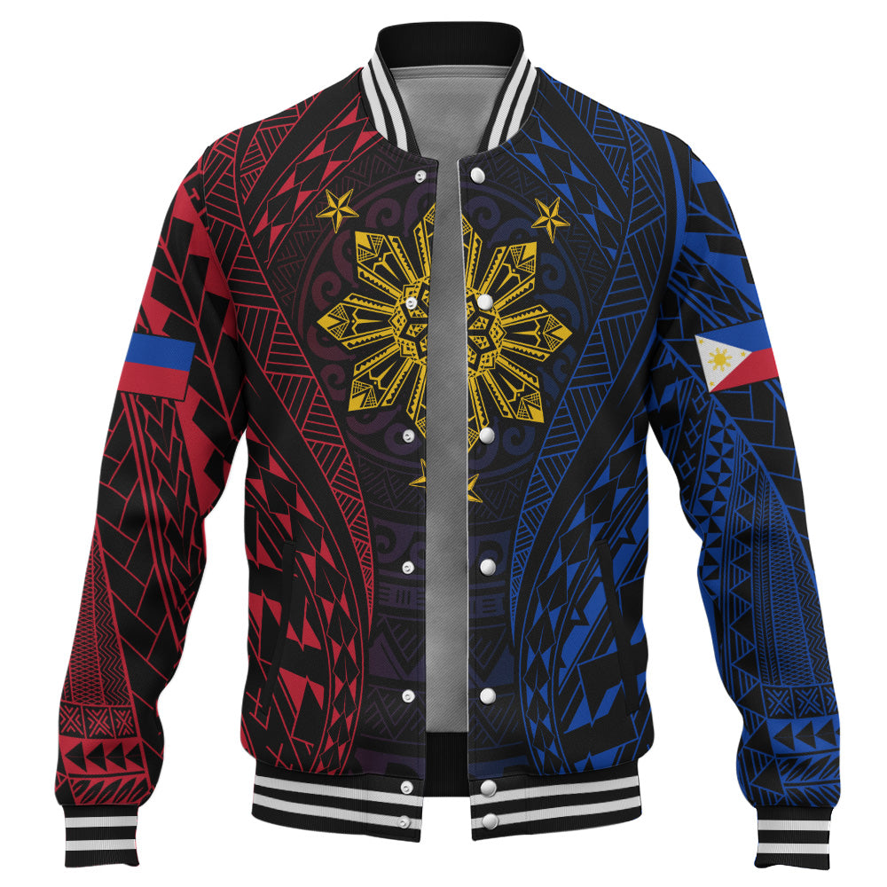 Philippines Filipinos Baseball Jacket Sun Flag Tribal Tattoo Pattern