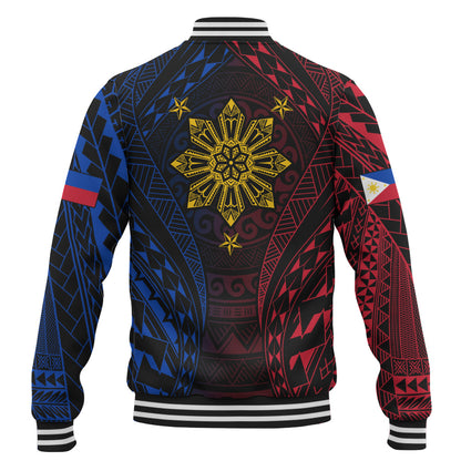 Philippines Filipinos Baseball Jacket Sun Flag Tribal Tattoo Pattern