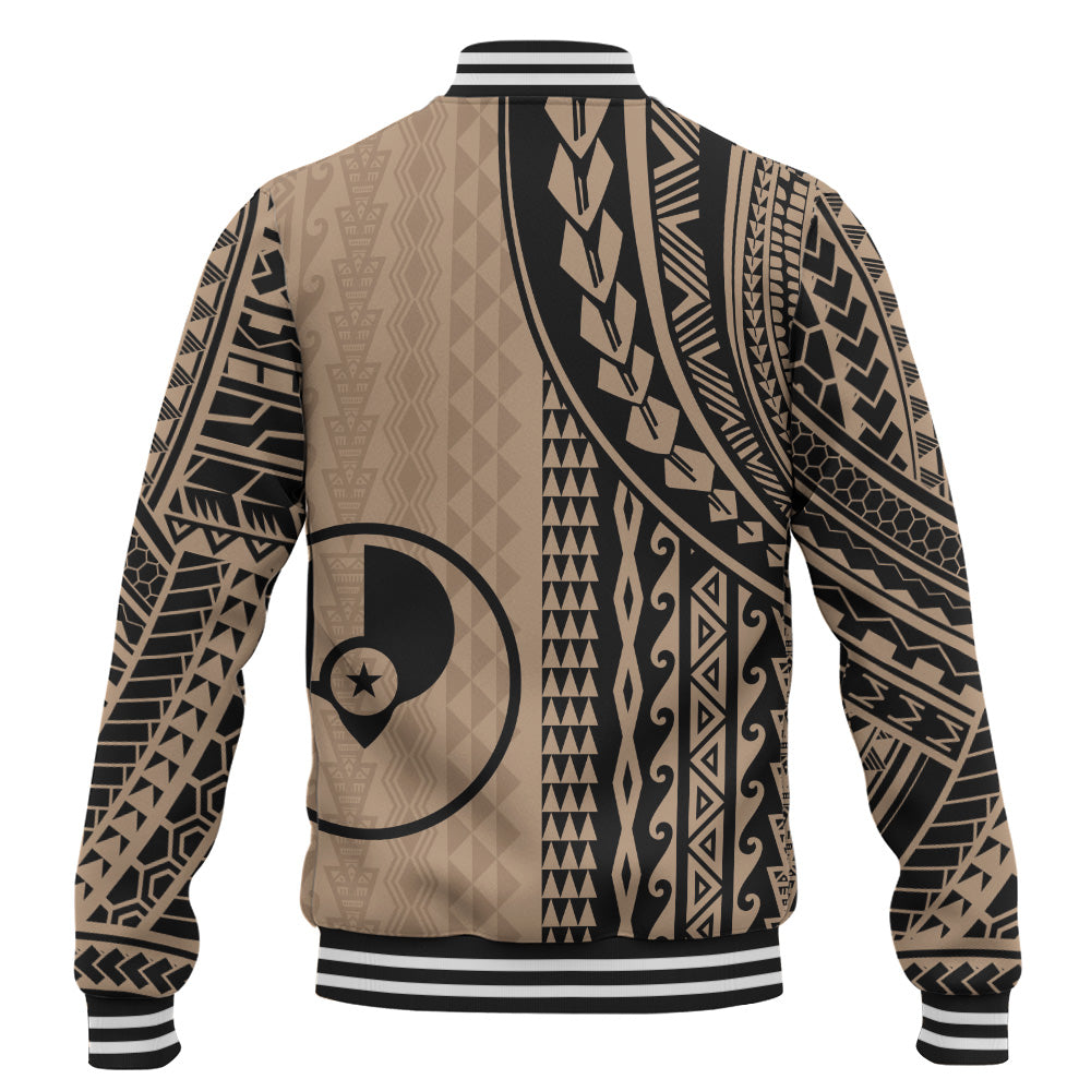 Yap State Baseball Jacket Polynesian Tattoo