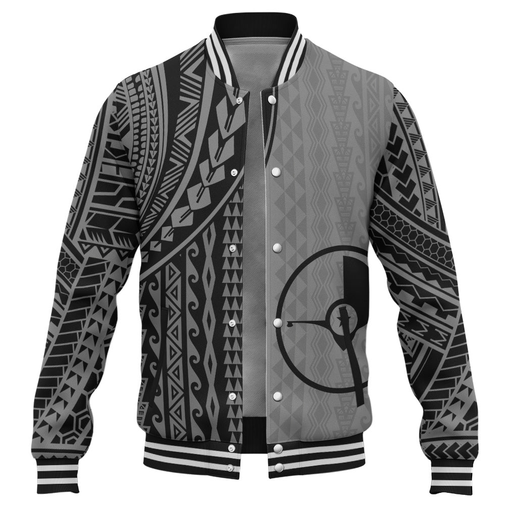 Yap State Baseball Jacket Polynesian Tattoo