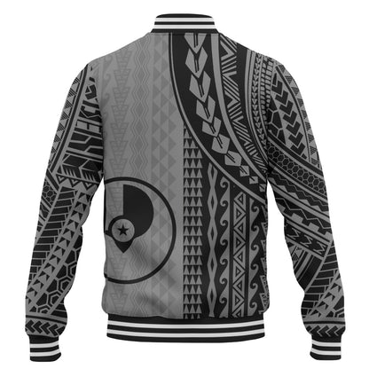 Yap State Baseball Jacket Polynesian Tattoo