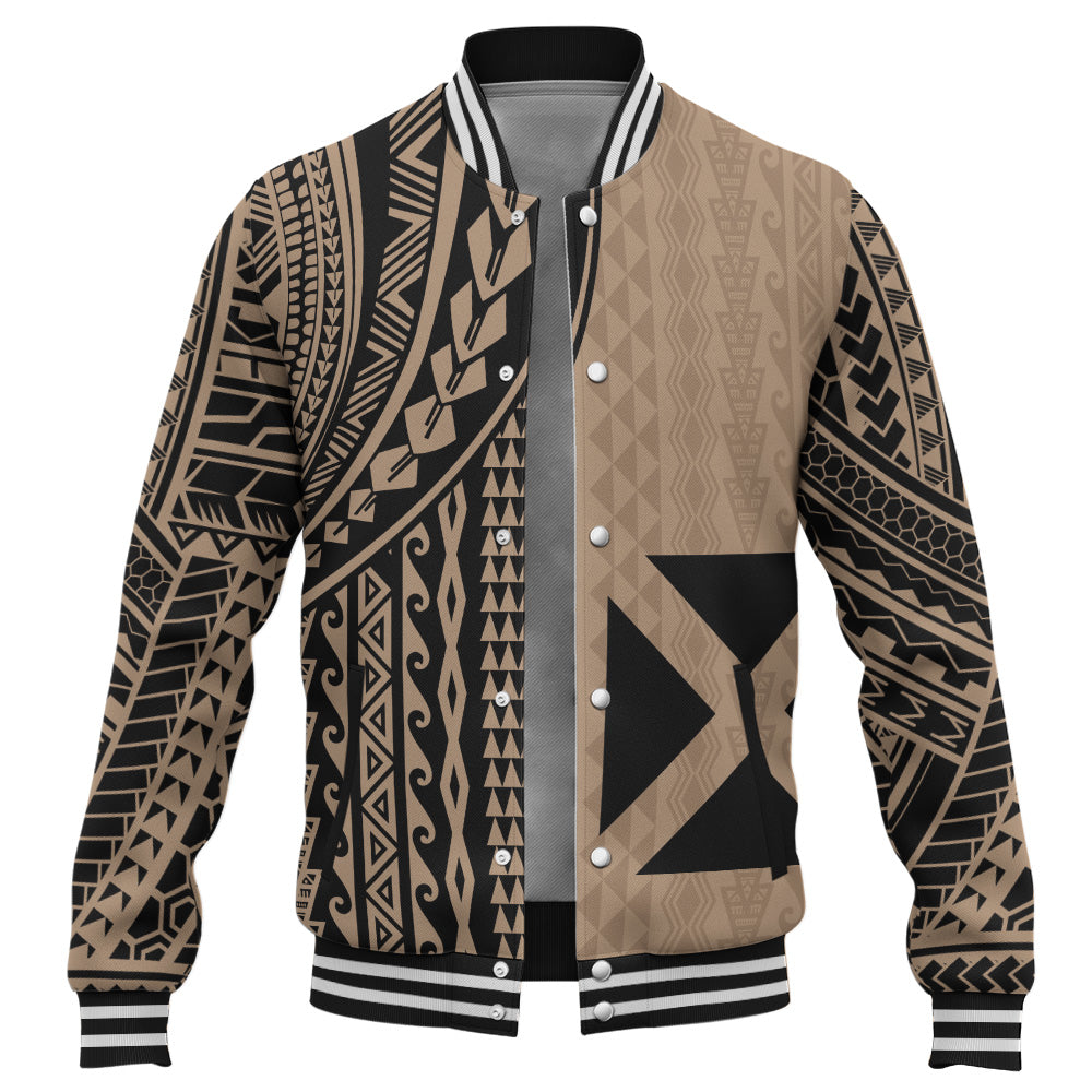 Wallis And Futuna Baseball Jacket Polynesian Tattoo