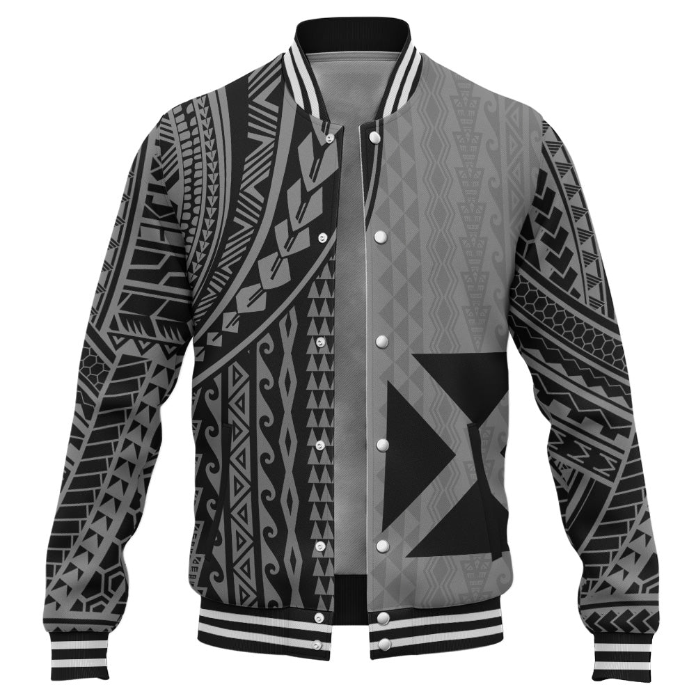 Wallis And Futuna Baseball Jacket Polynesian Tattoo