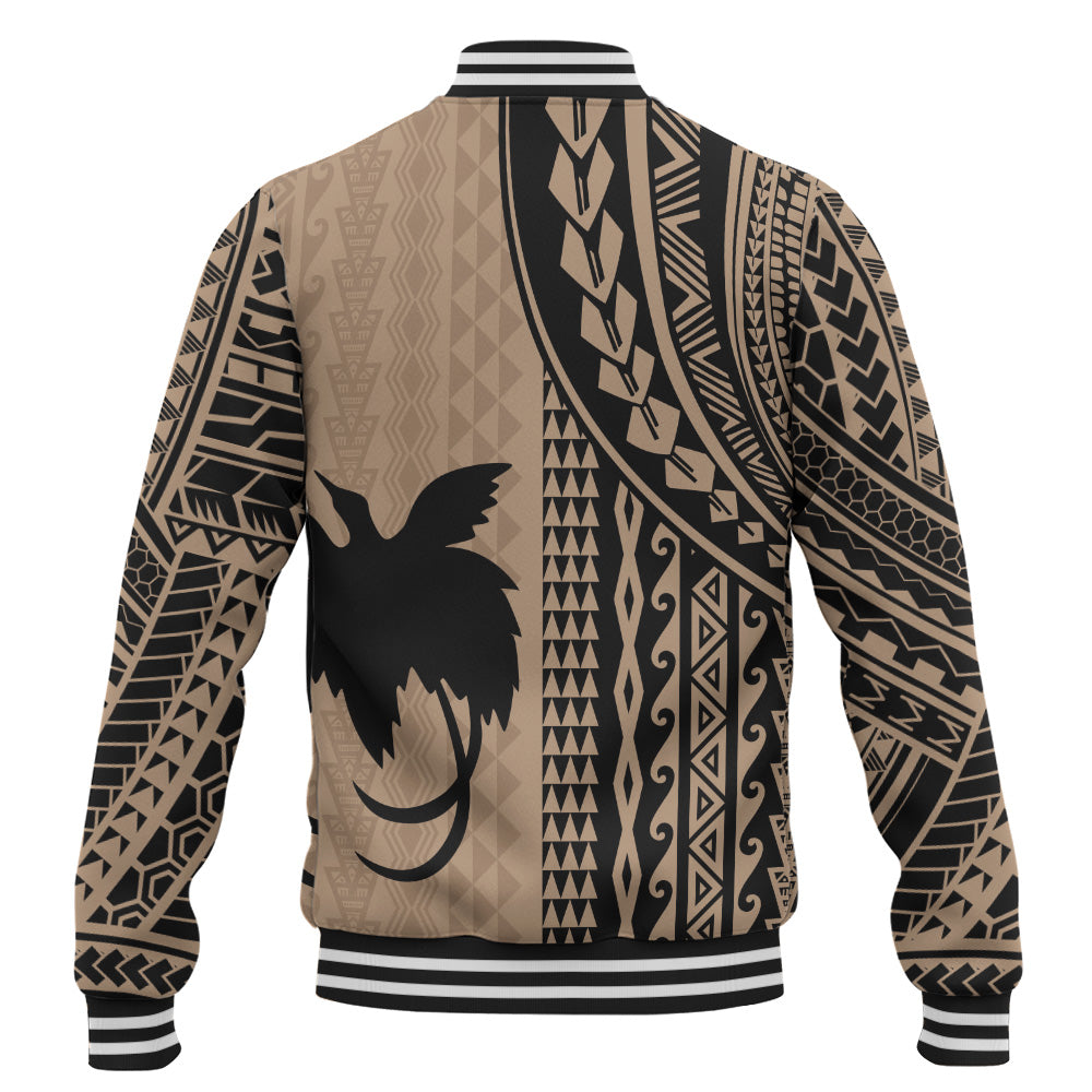 Papua New Guinea Baseball Jacket Polynesian Tattoo