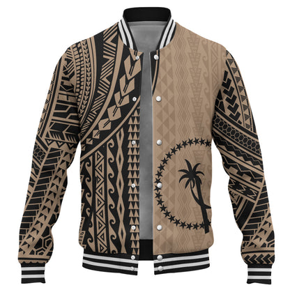 Chuuk State Baseball Jacket Polynesian Tattoo