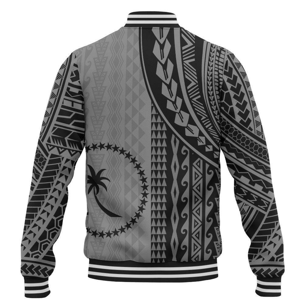 Chuuk State Baseball Jacket Polynesian Tattoo
