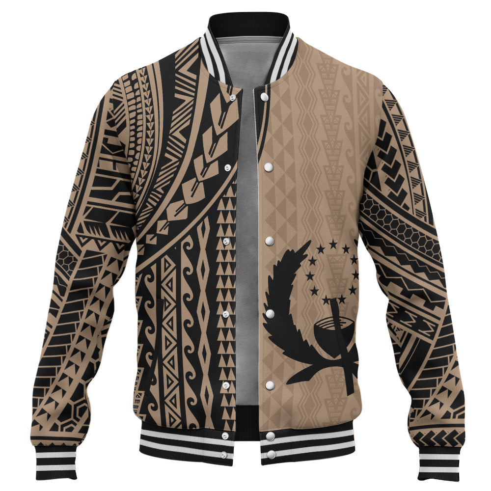 Pohnpei State Baseball Jacket Polynesian Tattoo