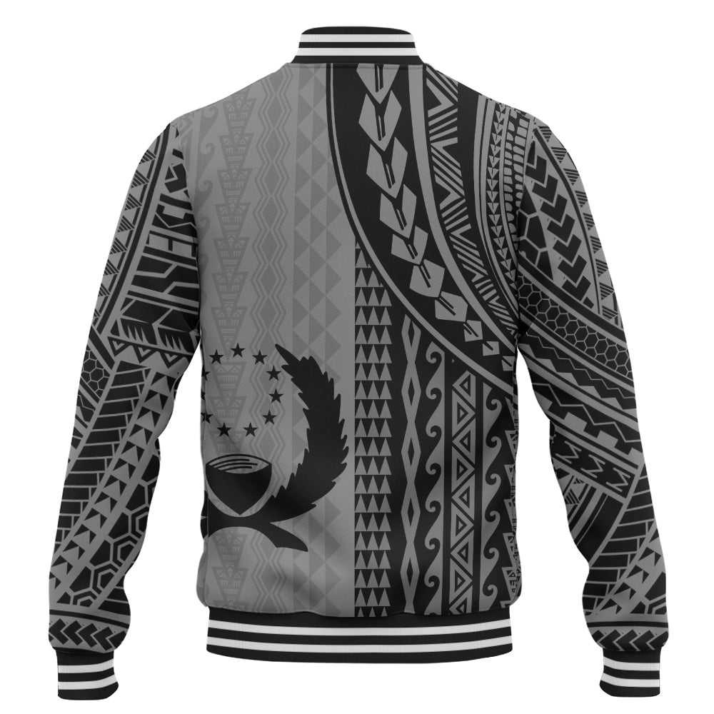 Pohnpei State Baseball Jacket Polynesian Tattoo