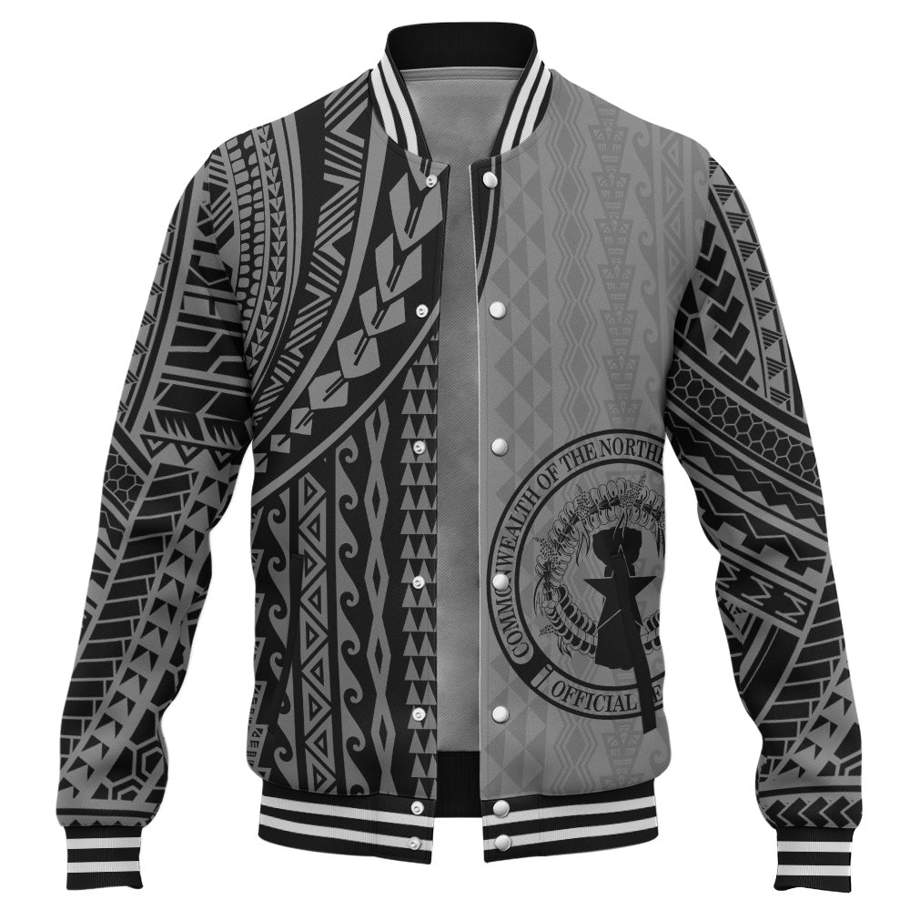 Northern Mariana Islands Baseball Jacket Polynesian Tattoo