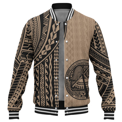 American Samoa Baseball Jacket Polynesian Tattoo