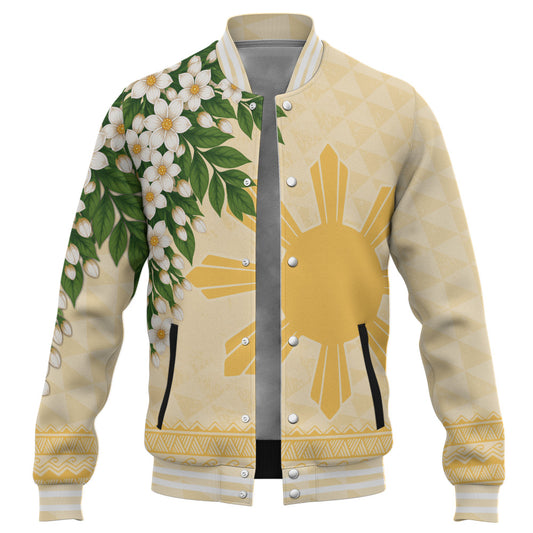 Philippines Filipinos Baseball Jacket Sampaguita Sunshine Bloom Style