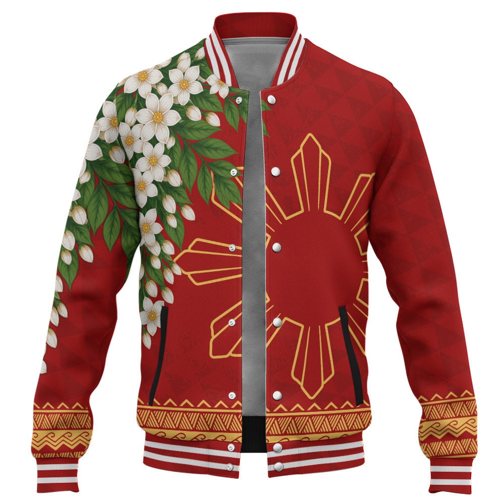 Philippines Filipinos Baseball Jacket Sampaguita Sunshine Bloom Style