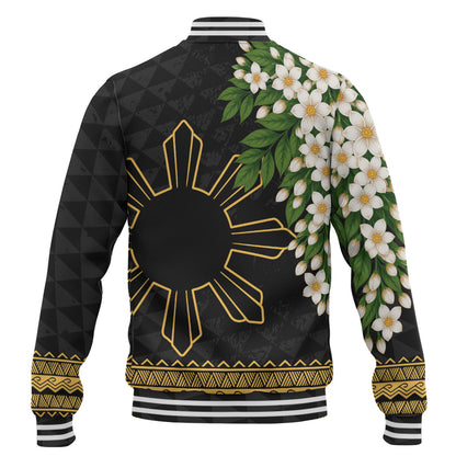 Philippines Filipinos Baseball Jacket Sampaguita Sunshine Bloom Style