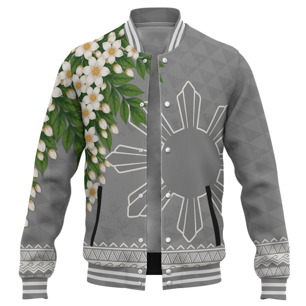 Philippines Filipinos Baseball Jacket Sampaguita Sunshine Bloom Style