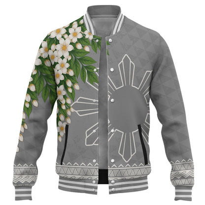 Philippines Filipinos Baseball Jacket Sampaguita Sunshine Bloom Style