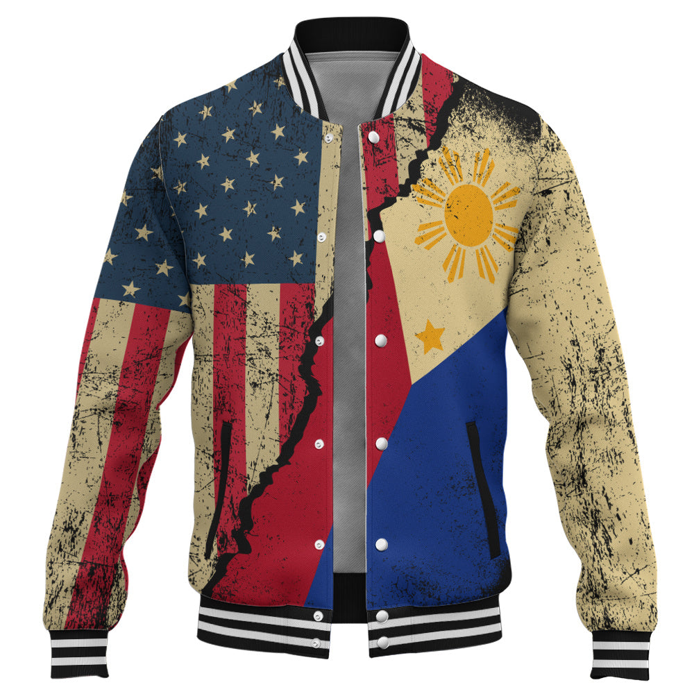 Philippines Filipinos Baseball Jacket Filipino American Unity Style