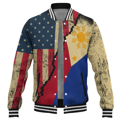 Philippines Filipinos Baseball Jacket Filipino American Unity Style