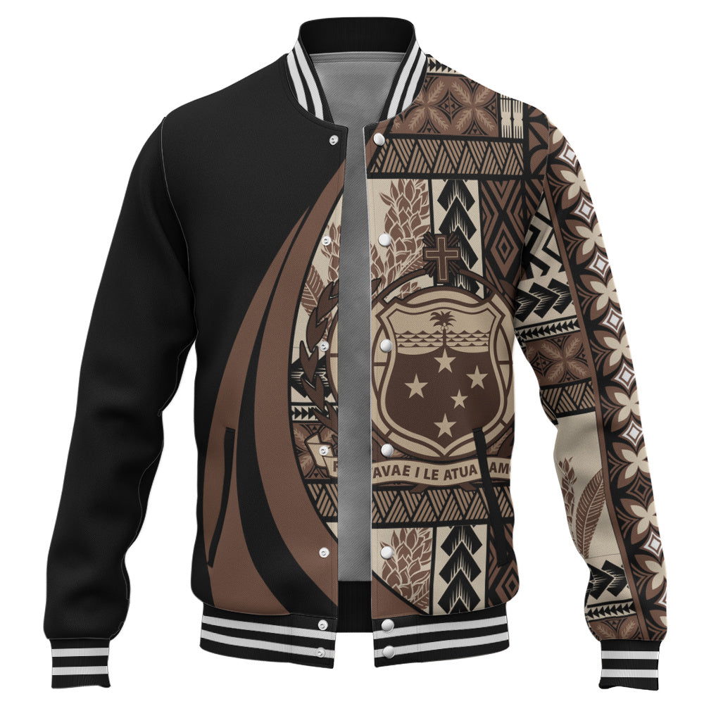 Samoa Baseball Jacket Faavae i le Atua Siapo Tribal Heritage