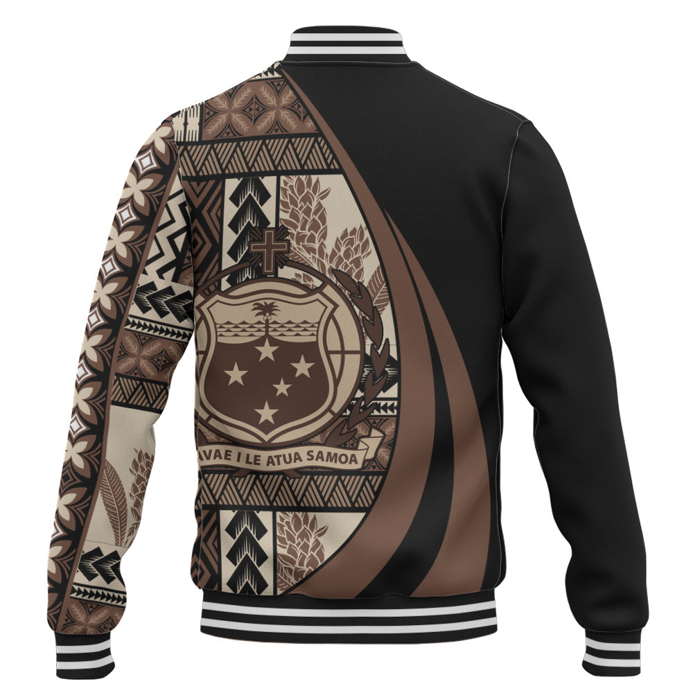 Samoa Baseball Jacket Faavae i le Atua Siapo Tribal Heritage