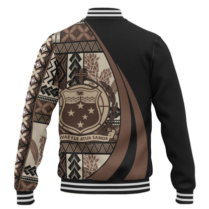 Samoa Baseball Jacket Faavae i le Atua Siapo Tribal Heritage
