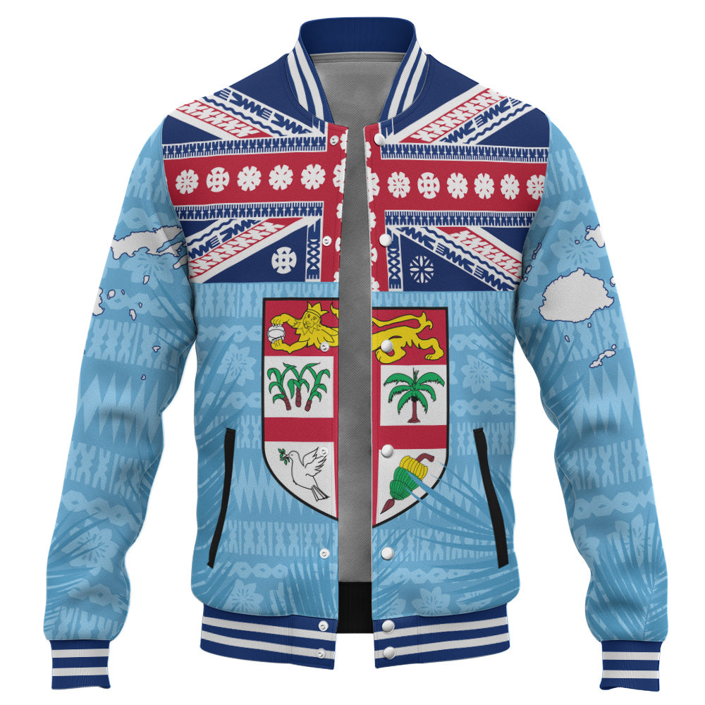 Fiji Baseball Jacket Fiji Day Island Crest Pride