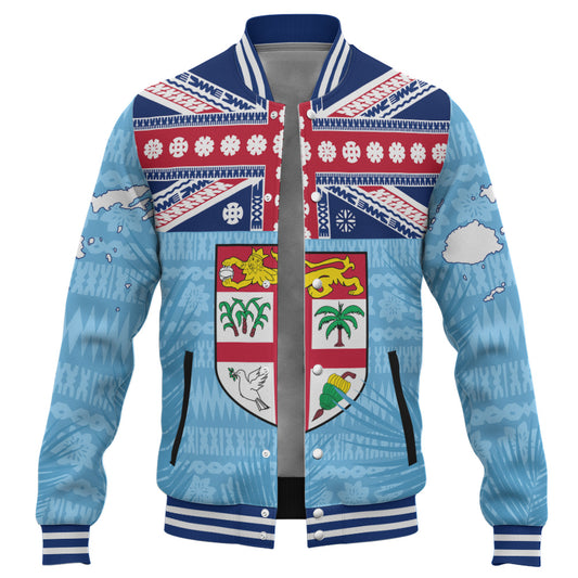 Fiji Baseball Jacket Fiji Day Island Crest Pride