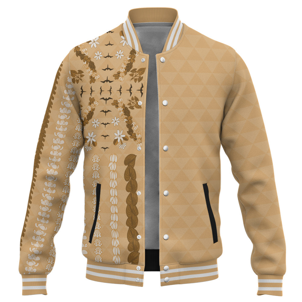 Hawaii Baseball Jacket Lei Flower Island Elegance