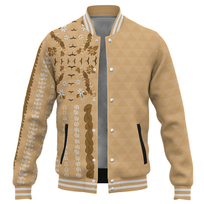Hawaii Baseball Jacket Lei Flower Island Elegance