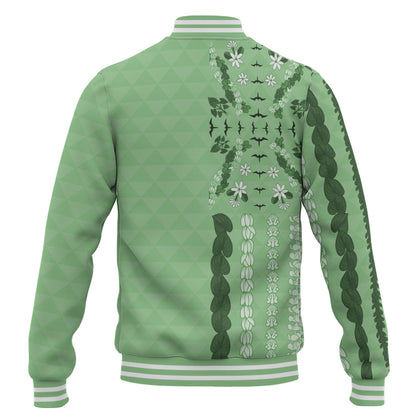 Hawaii Baseball Jacket Lei Flower Island Elegance