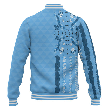 Hawaii Baseball Jacket Lei Flower Island Elegance