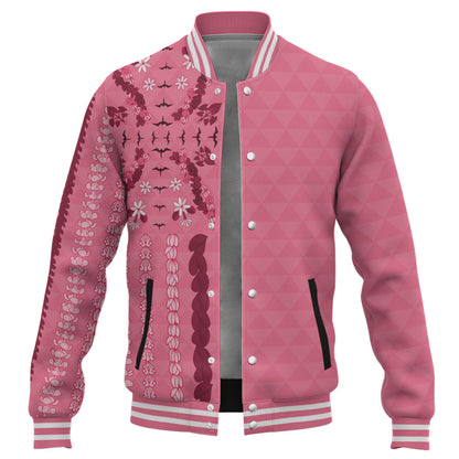 Hawaii Baseball Jacket Lei Flower Island Elegance