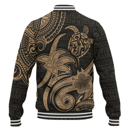 Hawaii Baseball Jacket Honu Turtle Hibiscus Tribal Legacy