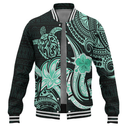 Hawaii Baseball Jacket Honu Turtle Hibiscus Tribal Legacy