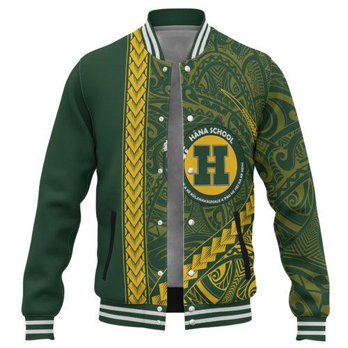 Hana High and Elementary School Baseball Jacket Tribal Polynesian Pride Style