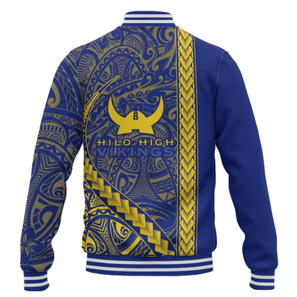 Hilo High School Baseball Jacket Tribal Polynesian Pride Style
