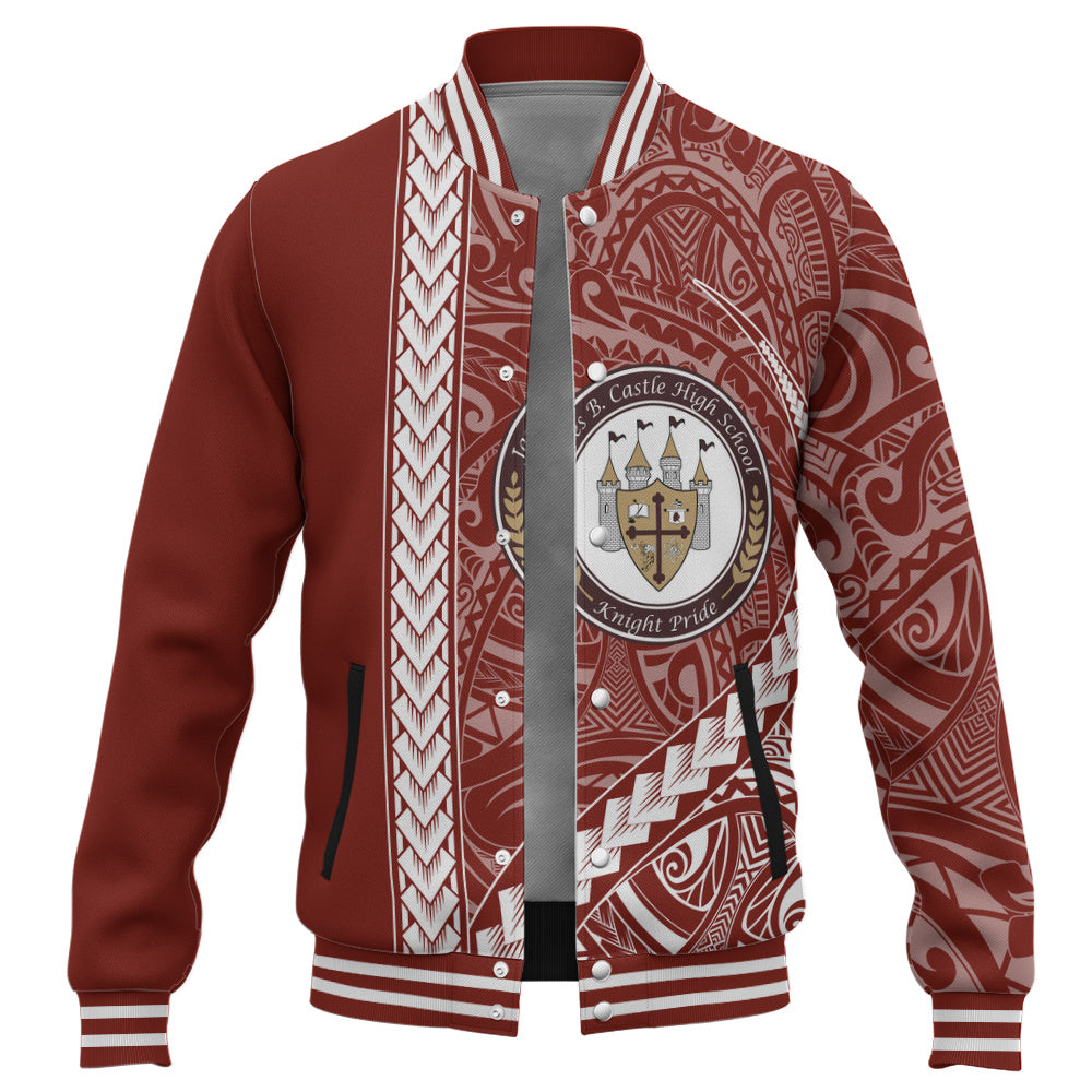 James B. Castle High School Baseball Jacket Tribal Polynesian Pride Style