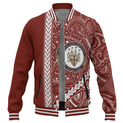 James B. Castle High School Baseball Jacket Tribal Polynesian Pride Style