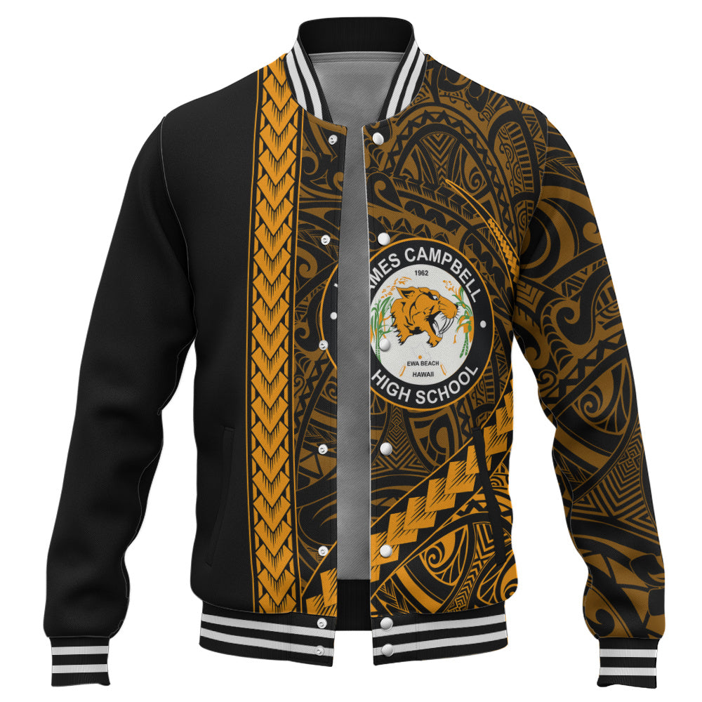 James Campbell High School Baseball Jacket Tribal Polynesian Pride Style